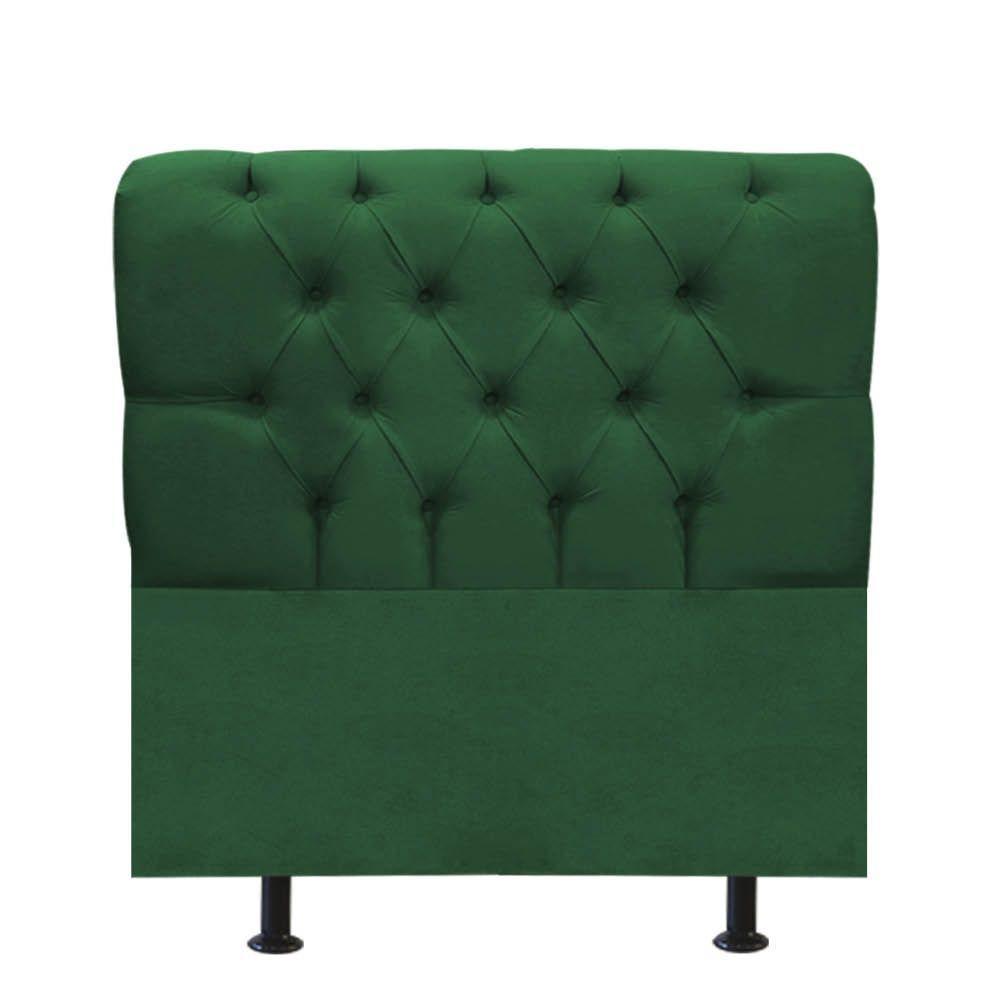 Cabeceira Estofada Cama Box Solteiro 90cm París Corino Verde- Mabe Magazine - 1