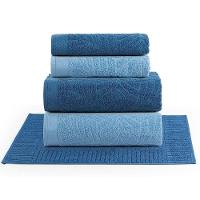 Jogo De Banho Native Toalhas Macias 100% Algodão Fio Penteado 5 Peças Azul - 1