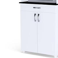 Balcão Para Cozinha Multiuso 2 Portas E Repartição Superior Para Forno Microondas Carina Branco- Mabe Magazine - 2
