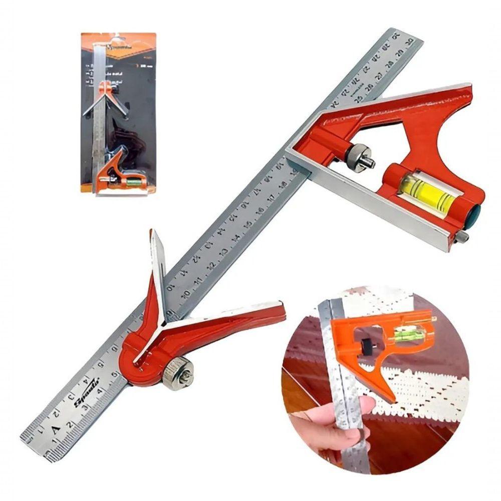 Esquadro Combinado Com Nivel 12" 300mm - Sparta - 2