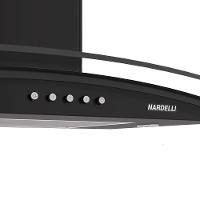 Coifa Nardelli De Parede Clean Vidro Curvo 60cm Preto 110V - 3