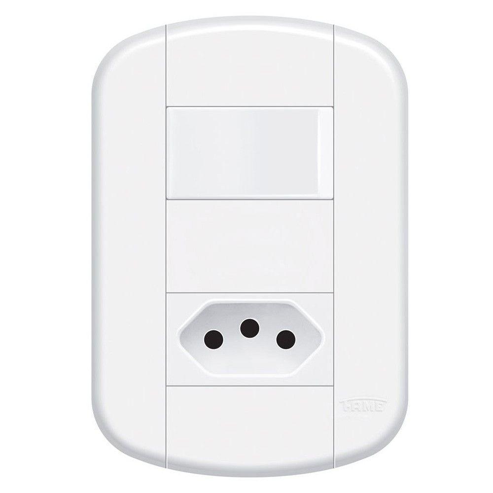 Interruptor Simples Com Tomada 10a Fame - 3924 Blanc - 2