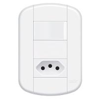 Interruptor Simples Com Tomada 10a Fame - 3924 Blanc - 2
