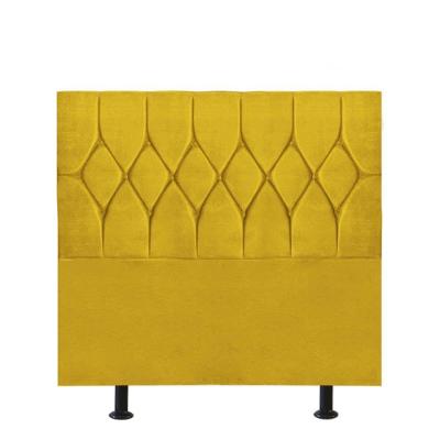 Cabeceira Estofada Cama Box Solteiro 100cm Istambul Corino Amarelo- Mabe Magazine