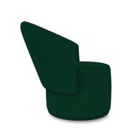 Poltrona E Puff Redondo Orgânico Para Sala Malu Bouclê Verde M11 - D'rossi - 8