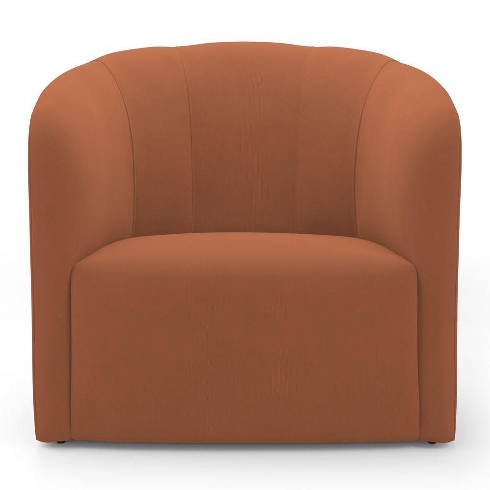 Kit 02 Poltronas Decorativas Abby Veludo Terracota - Abmaza - 7