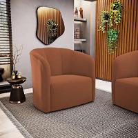 Kit 02 Poltronas Decorativas Abby Veludo Terracota - Abmaza - 9