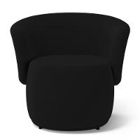 Kit Poltrona E Namoradeira Aisha Orgânica Suede Preto - Abmaza - 3