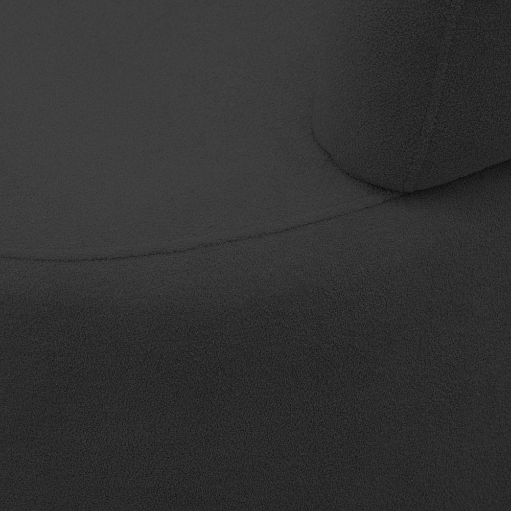 Kit 02 Poltronas Orgânicas Giratória Living Glee Bouclê Grafite - Abmaza - 10