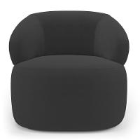 Kit 02 Poltronas Orgânicas Giratória Living Glee Bouclê Grafite - Abmaza - 6