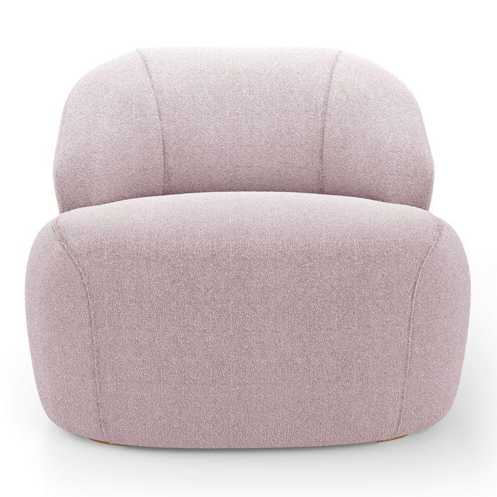 Kit 02 Poltronas Decorativas Kaya Orgânica Bouclê Rosê - Abmaza - 7