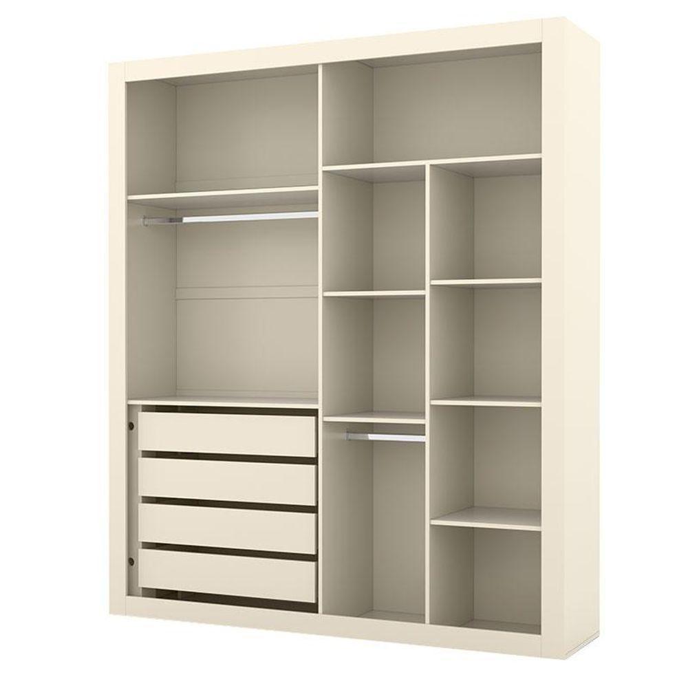 Berço Americano Guarda Roupa Tutto New 4 Portas Off White E Colchão - Matic - 3