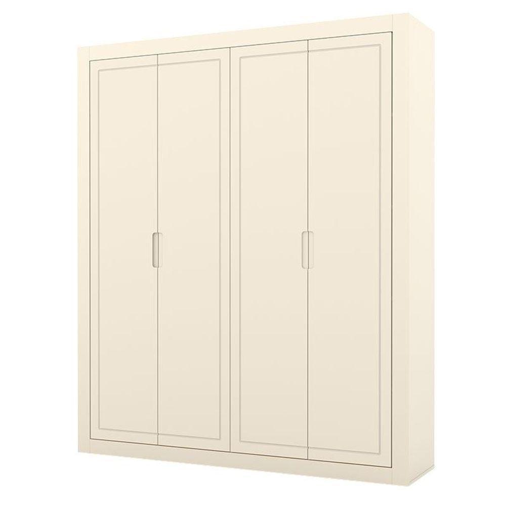 Berço Americano Guarda Roupa Tutto New 4 Portas Off White E Colchão - Matic - 4