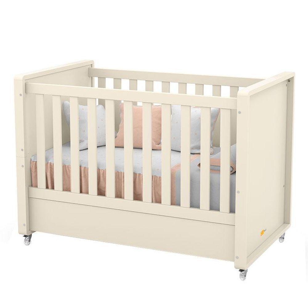 Berço Americano Guarda Roupa Tutto New 4 Portas Off White E Colchão - Matic - 6