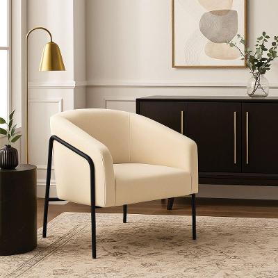 Poltrona Sala Industrial Alta Preto Stella Suede D03 - D'rossi Cor Bege