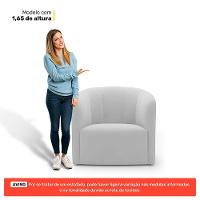 Kit 02 Poltronas Decorativas Abby Veludo Cinza Claro - Abmaza - 5