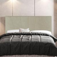 Cabeceira Cama Box Casal King Size Dallas 195cm Sintético Bege - Abmaza - 2