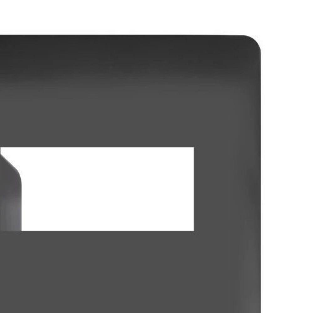 Placa 4x2 C-suporte - 2 Módulos Horizontais - Habitat Black 4073 - 3