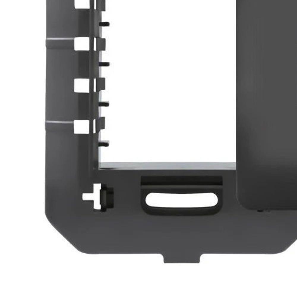 Placa 4x2 C-suporte - 2 Módulos Horizontais - Habitat Black 4073 - 4