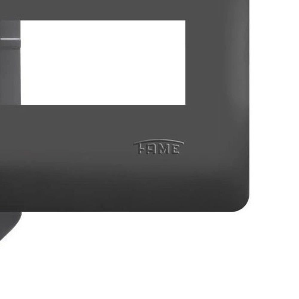 Placa 4x2 C-suporte - 2 Módulos Horizontais - Habitat Black 4073 - 5