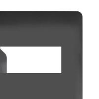 Placa 4x2 C-suporte - 2 Módulos Horizontais - Habitat Black 4073 - 3