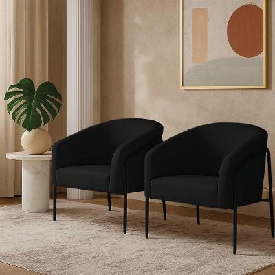 Poltrona Sala Industrial Alta Preto Kit 2 Stella Veludo D03 - D'rossi Preto