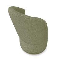 Poltrona E Puff Redondo Orgânico Para Sala Malu Bouclê Pistache M11 - D'rossi - 9