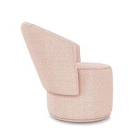 Poltrona Decorativa Orgânica Fixa Para Sala Kit 2 Malu Bouclê Rosê M11 - D'rossi - 7