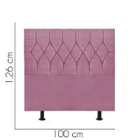 Cabeceira Estofada Cama Box Solteiro 100cm Istambul Corino Rosa Bebe- Mabe Magazine - 3