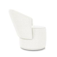 Poltrona Decorativa Orgânica Fixa Para Sala Malu Bouclê Off White M11 - D'rossi - 6