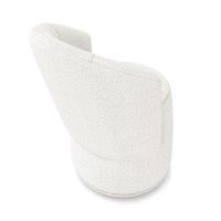 Poltrona Decorativa Orgânica Fixa Para Sala Malu Bouclê Off White M11 - D'rossi - 7