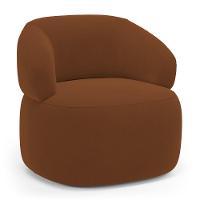 Kit 02 Poltronas Orgânicas Giratória Living Glee Veludo Terracota - Abmaza - 9