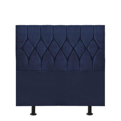 Cabeceira Estofada Cama Box Solteiro 100cm Istambul Corino Azul- Mabe Magazine