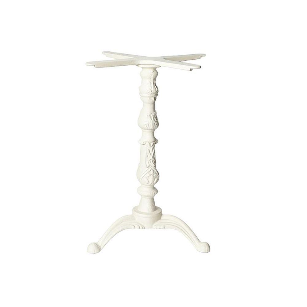 Kit Pé De Mesa Base Trava Veroninha Alumínio Fundido Branco - 1