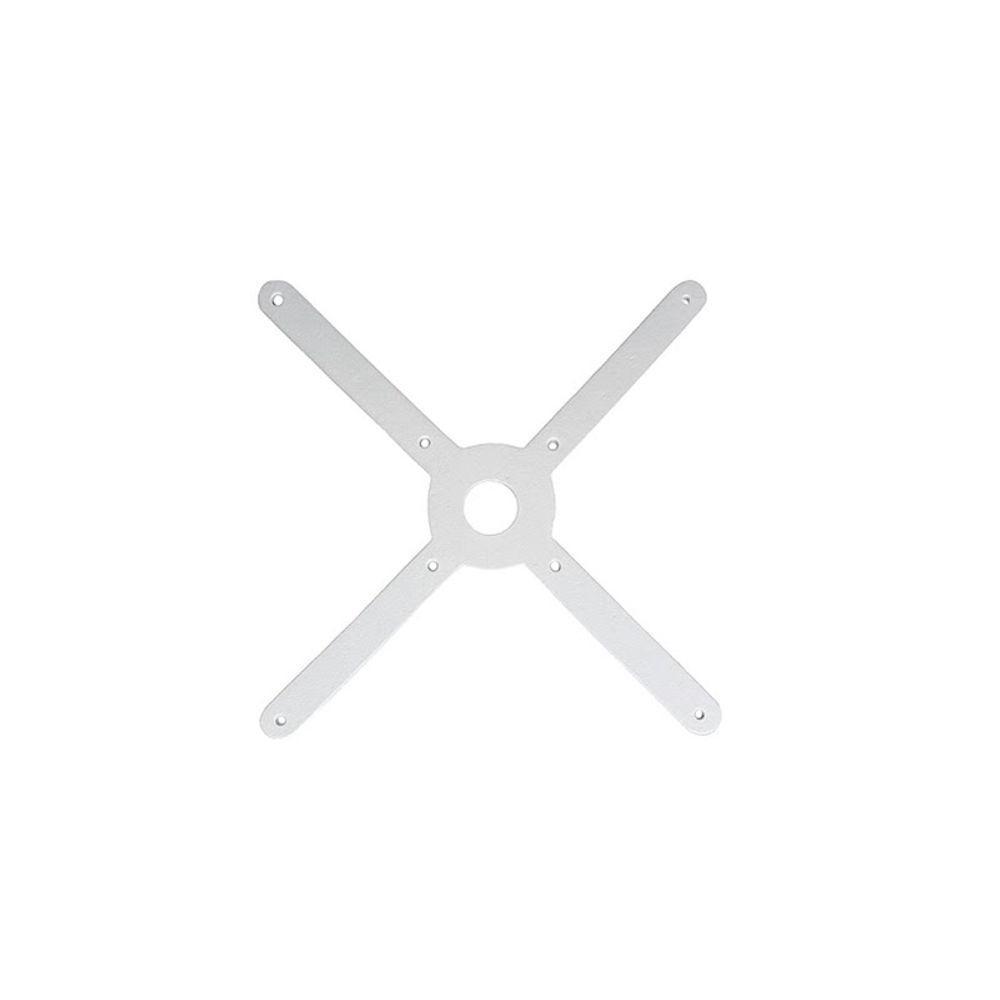 Kit Pé De Mesa Base Trava Veroninha Alumínio Fundido Branco - 2