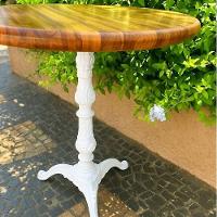 Kit Pé De Mesa Base Trava Veroninha Alumínio Fundido Branco - 7