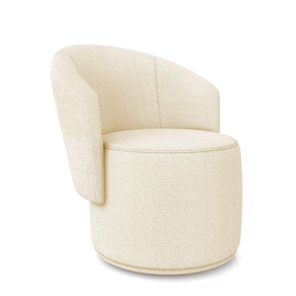 Poltrona Decorativa Orgânica Fixa Para Sala Kit 2 Malu Bouclê M11 - D'rossi Pistache - 6