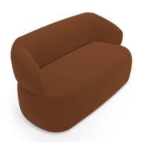 Kit 02 Poltronas Giratória E 01 Sofá Orgânico Glee 03 Lugares 170cm Veludo Terracota - Abmaza - 8