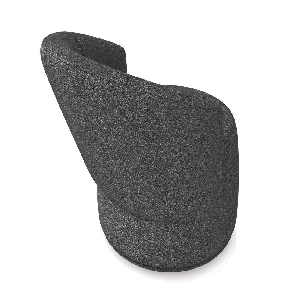 Poltrona Decorativa Orgânica Fixa Para Sala Malu Bouclê Grafite M11 - D'rossi - 7