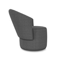 Poltrona Decorativa Orgânica Fixa Para Sala Malu Bouclê Grafite M11 - D'rossi - 6