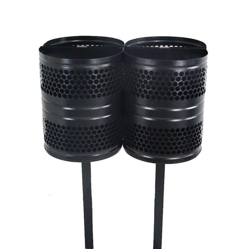 Lixeira Polônia 4 Cestos Parque Calçada Rua Tela Moeda 120cm - 3