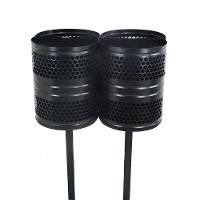 Lixeira Polônia 4 Cestos Parque Calçada Rua Tela Moeda 120cm - 3