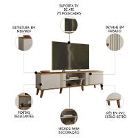 Rack Bancada Para TV 75 Polegadas 180cm Sia Off White Nature Z49 - Mpozenato - 3