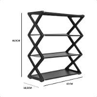 Sapateira Organizadora Portátil 8 Níveis Preta – Alta Capacidade E Design Moderno Para Casa E Quarto - 7
