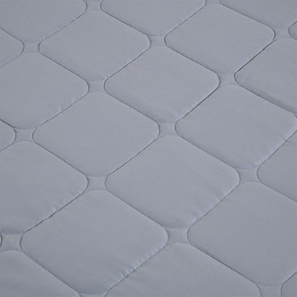 Kit Cobre Leito Colcha Lunar Solteiro 2 Peças 400 Fios Matelado Dupla Face - Cinza - 100% Poliéster - 6