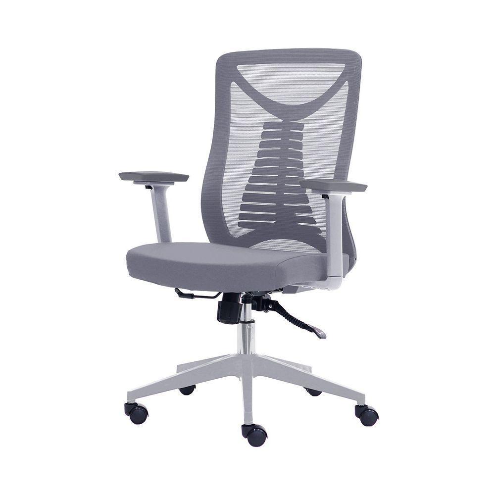 Cadeira Escritório Nr-17 Giratória Diretor Vancouver Cinza Braços 3d Cinza - 1