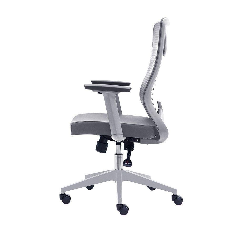 Cadeira Escritório Nr-17 Giratória Diretor Vancouver Cinza Braços 3d Cinza - 3