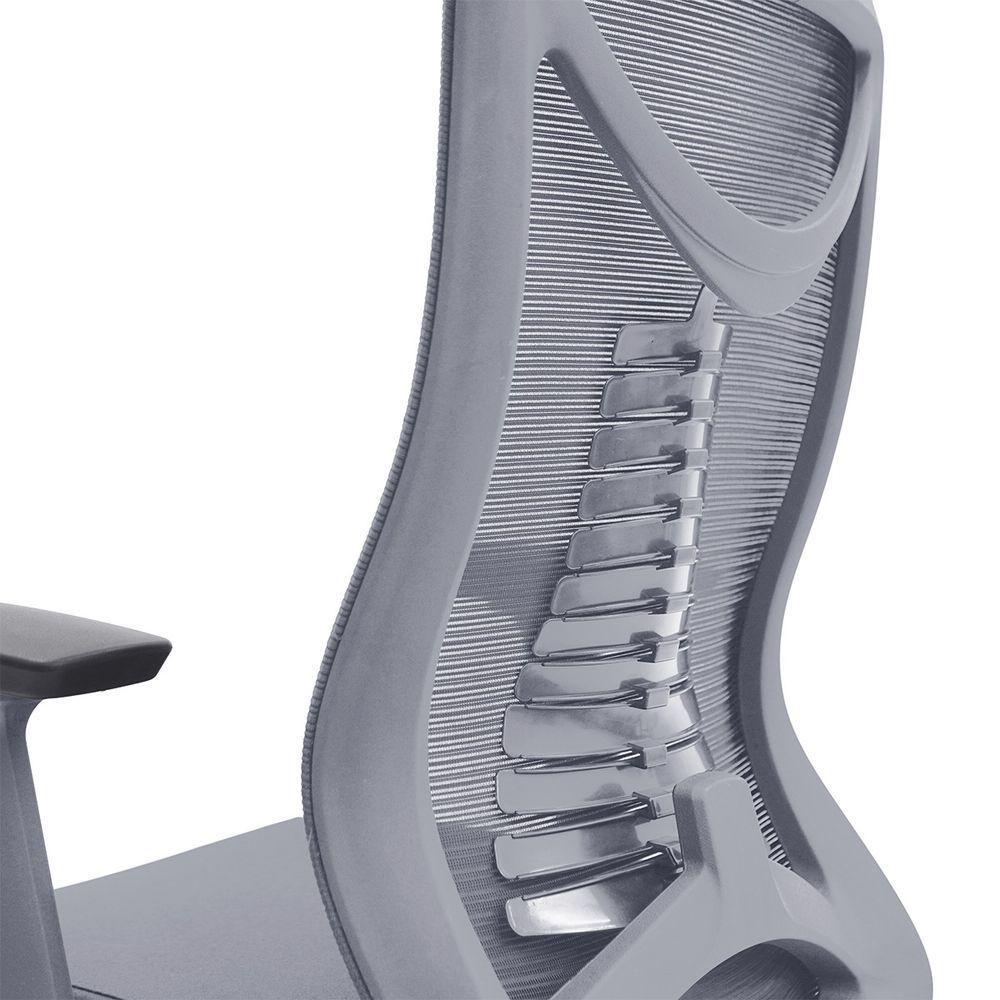 Cadeira Escritório Nr-17 Giratória Diretor Vancouver Cinza Braços 3d Cinza - 6