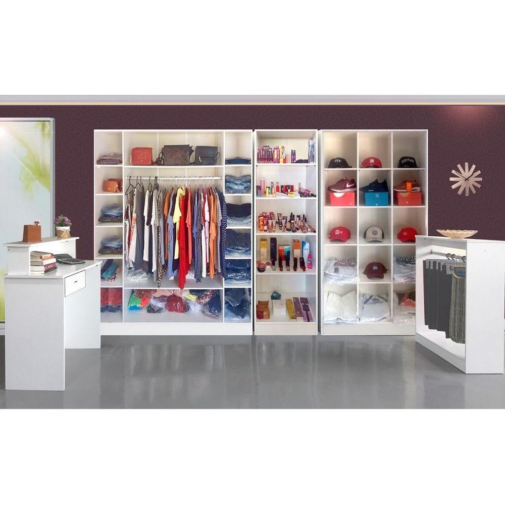 Kit Loja com Colméias Estante Balcão Arara e de Atendimento - 5