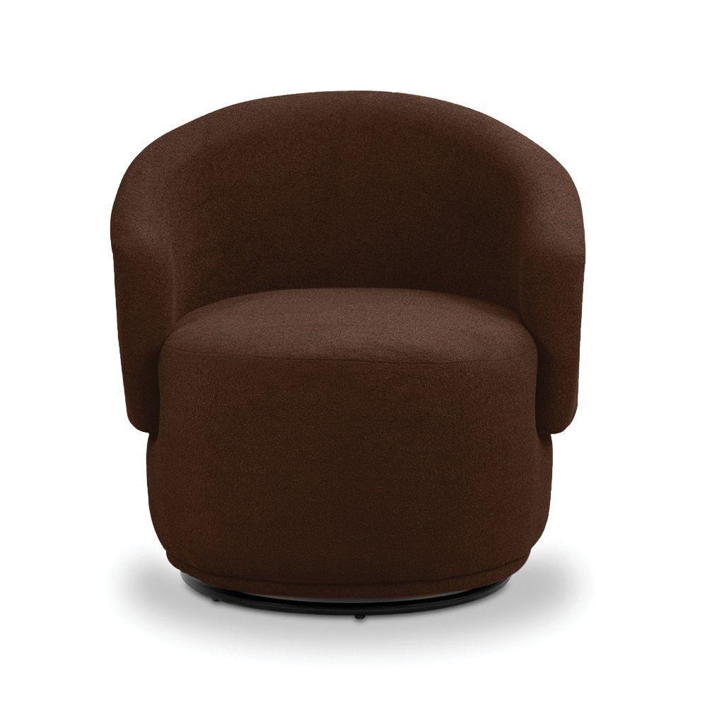 Poltrona Decorativa Orgânica Kit 2 Névoa Bouclê E03 - D'rossi Marrom - 5